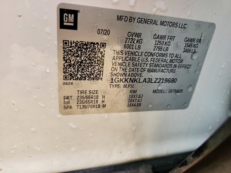 Продажа на аукционе авто 2020 Gmc Acadia, vin: 1GKKNKLA3LZ219680, номер лота: 47397466