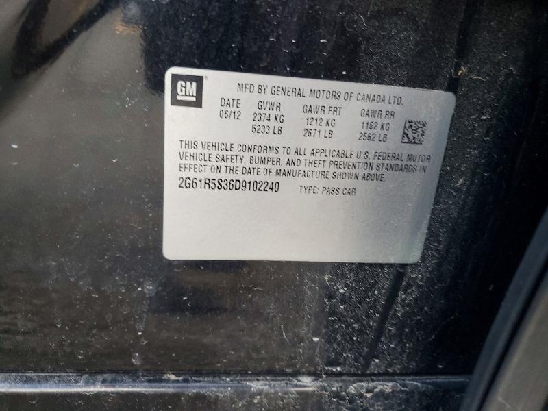 2013 Cadillac Xts მანქანა იყიდება აუქციონზე, vin: 2G61R5S36D9102240, აუქციონის ნომერი: 46835656
