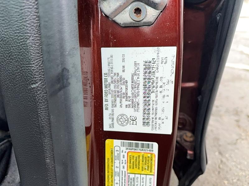 Aukcja sprzedaży 2016 Ford Fusion, vin: 3FA6P0H77GR321489, numer aukcji: 47287976