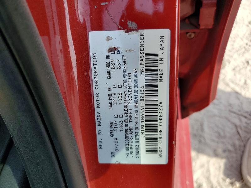 Auction sale of the 2010 Mazda 3, vin: JM1BL1H63A1182156, lot number: 47519646