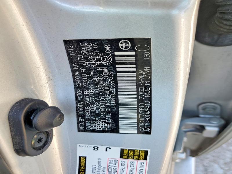 Продаж на аукціоні авто 2013 Toyota Prius, vin: JTDKN3DU6D5567475, номер лоту: 46561896