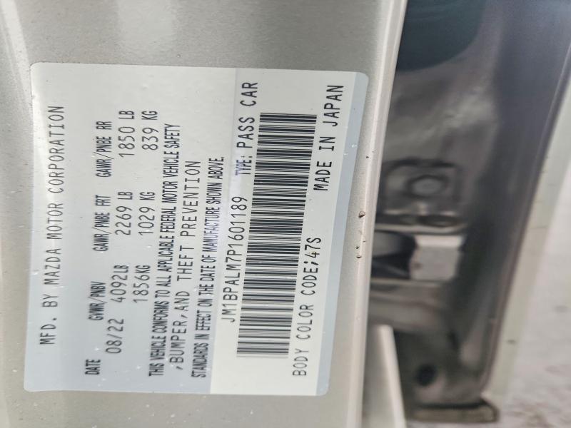 Aukcja sprzedaży 2023 Mazda 3, vin: JM1BPALM7P1601189, numer aukcji: 45588666