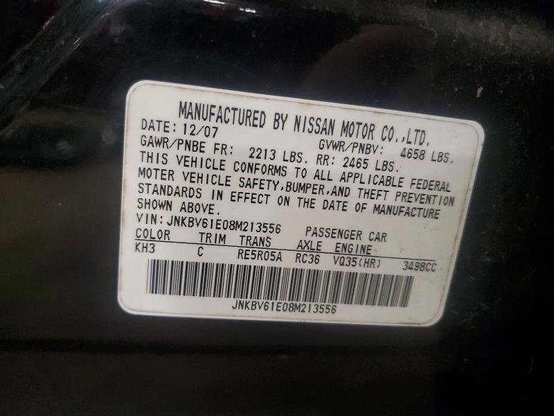 Продаж на аукціоні авто 2008 Infiniti G35, vin: JNKBV6IE08M213556, номер лоту: 79751845
