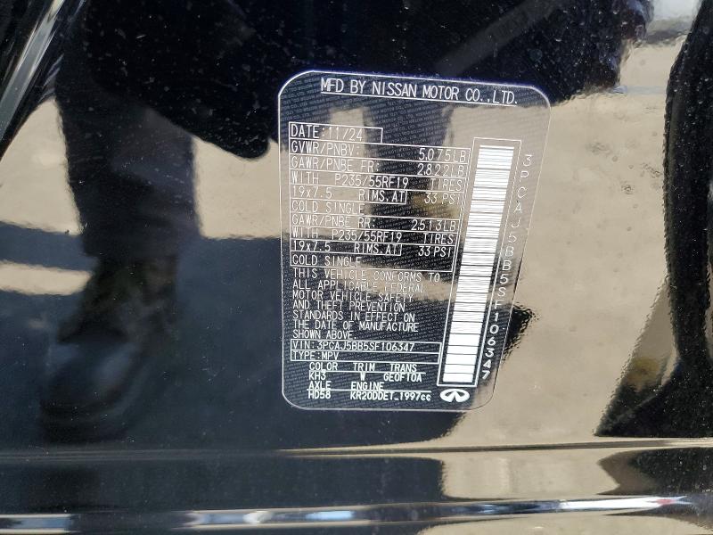 Aukcja sprzedaży 2025 Infiniti Qx50, vin: 3PCAJ5BB5SF106347, numer aukcji: 47383836