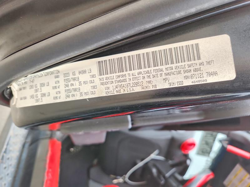 45794726 :رقم المزاد ، 1J4FA54107L228512 vin ، 2007 Jeep Wrangler مزاد بيع