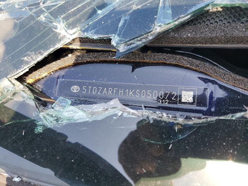 47505906 :رقم المزاد ، 5TDZARFH1KS050072 vin ، 2019 Toyota Highlander مزاد بيع