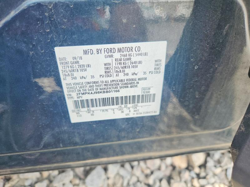 Aukcja sprzedaży 2019 Ford Edge, vin: 2FMPK4J98KBB01166, numer aukcji: 45661946
