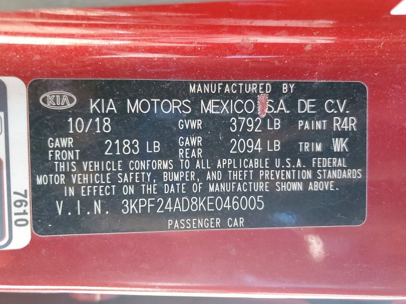 Продаж на аукціоні авто 2019 Kia Forte, vin: 3KPF24AD8KE046005, номер лоту: 79909815