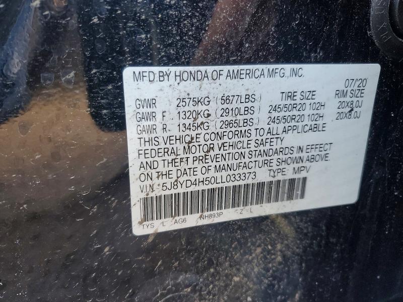Продажа на аукционе авто 2020 Acura Mdx, vin: 5J8YD4H50LL033373, номер лота: 45799556
