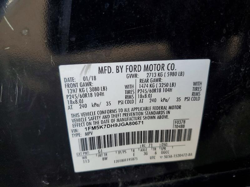 Aukcja sprzedaży 2018 Ford Explorer, vin: 1FM5K7DH9JGA80671, numer aukcji: 47140946