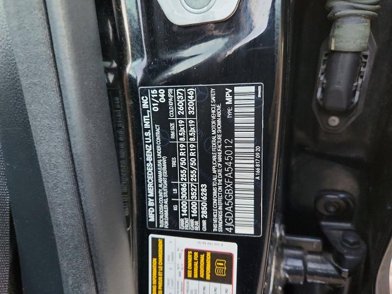 Продажа на аукционе авто 2015 Mercedes-benz Ml, vin: 4JGDA5GBXFA545012, номер лота: 42041286