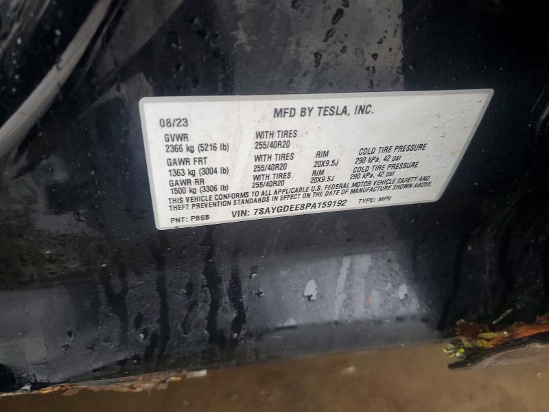 2023 Tesla Model Y მანქანა იყიდება აუქციონზე, vin: 7SAYGDEE8PA159192, აუქციონის ნომერი: 41753846