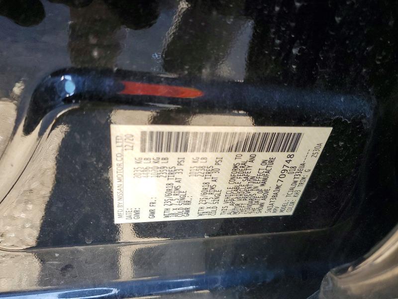 46998776 :رقم المزاد ، 5N1AT3BA1MC709748 vin ، 2021 Nissan Rogue مزاد بيع