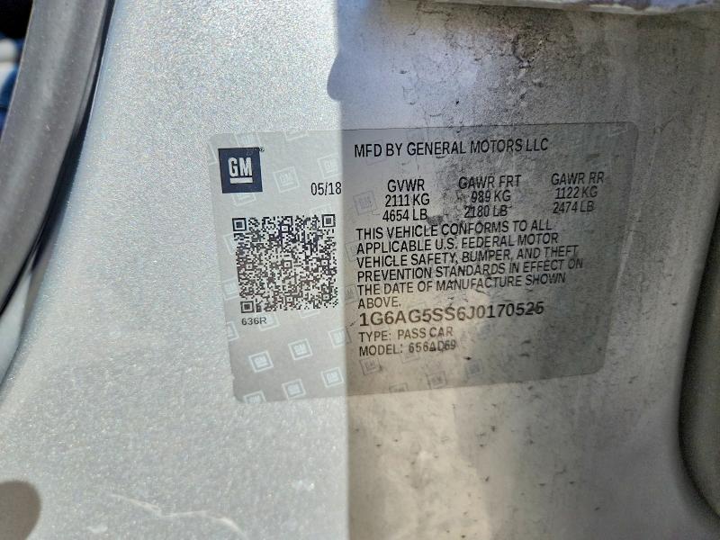 Продаж на аукціоні авто 2018 Cadillac Ats, vin: 1G6AG5SS6J0170525, номер лоту: 47540526