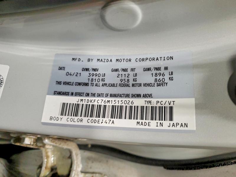 Продажа на аукционе авто 2021 Mazda Cx-3, vin: JM1DKFC76M1515026, номер лота: 45531506