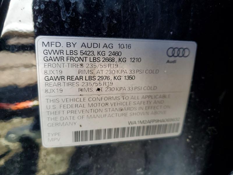 Продаж на аукціоні авто 2017 Audi Q5, vin: WA1M2AFP9HA069632, номер лоту: 46591346