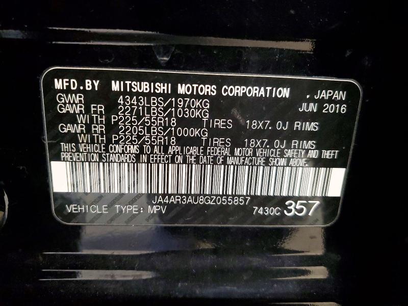 Продаж на аукціоні авто 2016 Mitsubishi Outlander Sport, vin: JA4AR3AU8GZ055857, номер лоту: 46168236