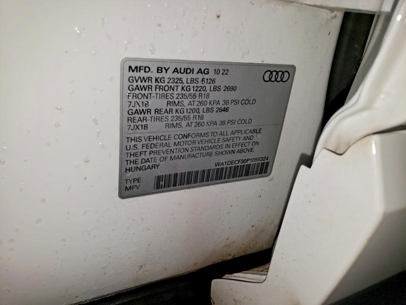 Aukcja sprzedaży 2023 Audi Q3, vin: WA1DECF30P1058324, numer aukcji: 52972806