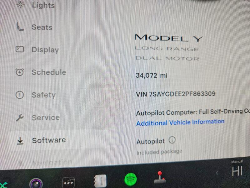 2023 Tesla Model Y მანქანა იყიდება აუქციონზე, vin: 7SAYGDEE2PF863309, აუქციონის ნომერი: 47754066