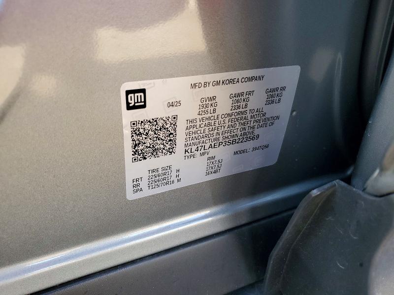 2025 Buick Envista მანქანა იყიდება აუქციონზე, vin: KL47LAEP3SB223569, აუქციონის ნომერი: 51385036