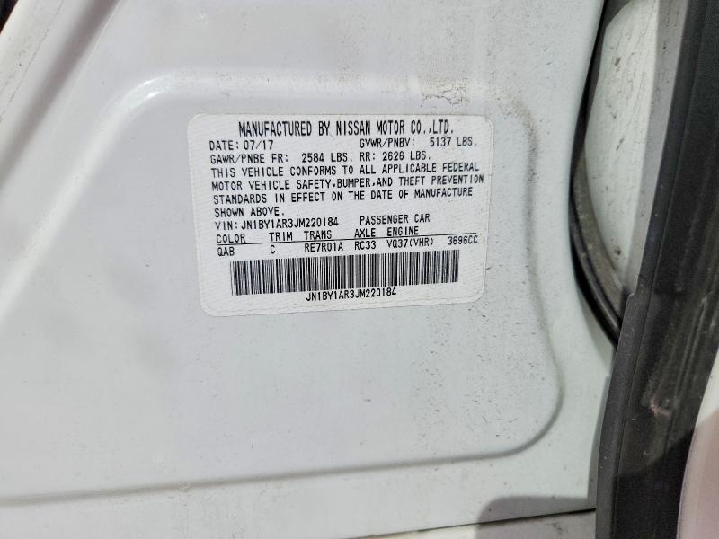46104596 :رقم المزاد ، JN1BY1AR3JM220184 vin ، 2018 Infiniti Q70 مزاد بيع