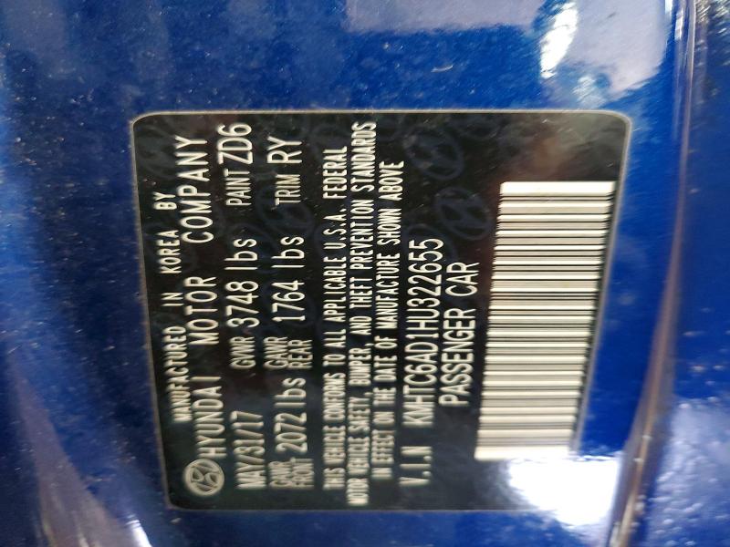 47360866 :رقم المزاد ، KMHTC6AD1HU322655 vin ، 2017 Hyundai Veloster مزاد بيع