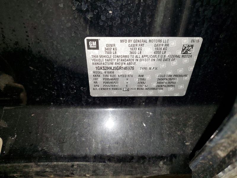 2016 Gmc Yukon Xl მანქანა იყიდება აუქციონზე, vin: 1GKS2HKJ5GR146976, აუქციონის ნომერი: 46104486