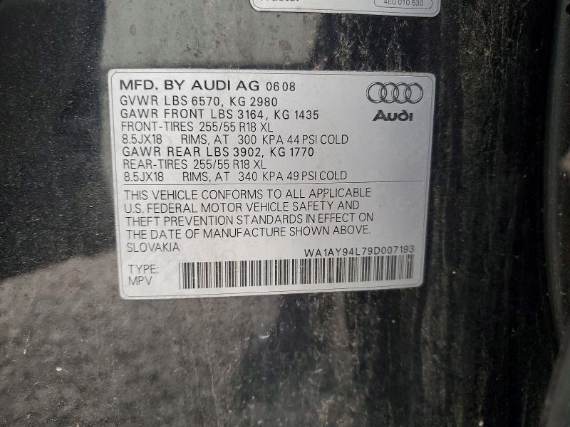 Aukcja sprzedaży 2009 Audi Q7, vin: WA1AY94L79D007193, numer aukcji: 46902226