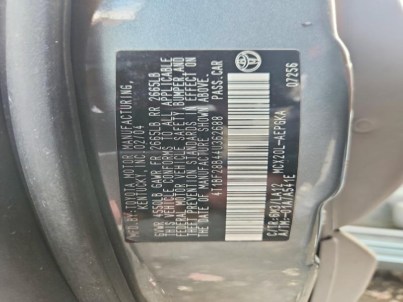 2004 Toyota Avalon მანქანა იყიდება აუქციონზე, vin: 4T1BF28B44U362688, აუქციონის ნომერი: 45521006