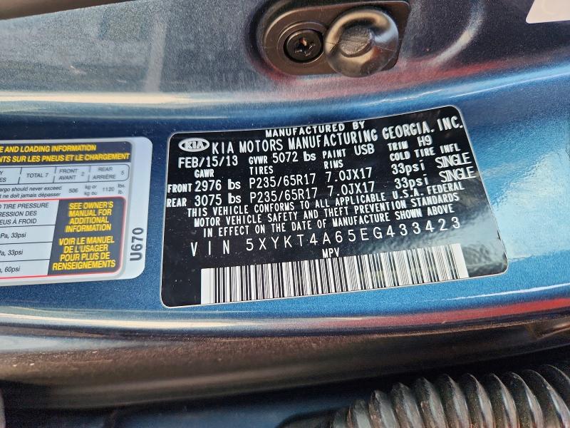 Aukcja sprzedaży 2014 Kia Sorento, vin: 5XYKT4A65EG433423, numer aukcji: 47686316