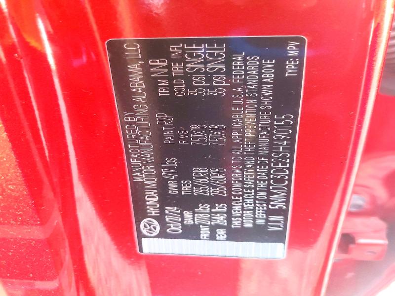 2025 Hyundai Tucson მანქანა იყიდება აუქციონზე, vin: 5NMJC3DE2SH490155, აუქციონის ნომერი: 46889026