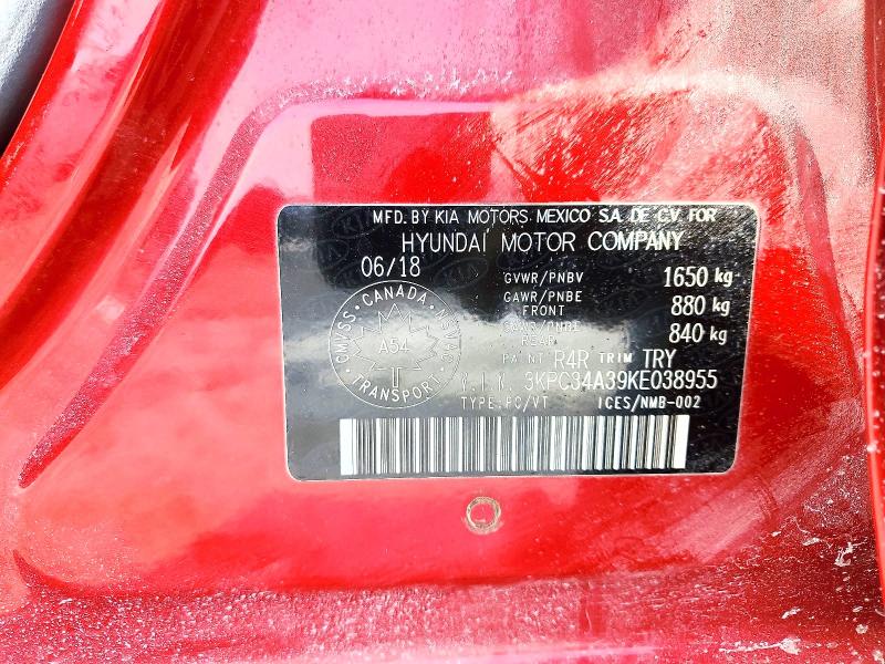 79711605 :رقم المزاد ، 3KPC34A39KE038955 vin ، 2019 Hyundai Accent مزاد بيع