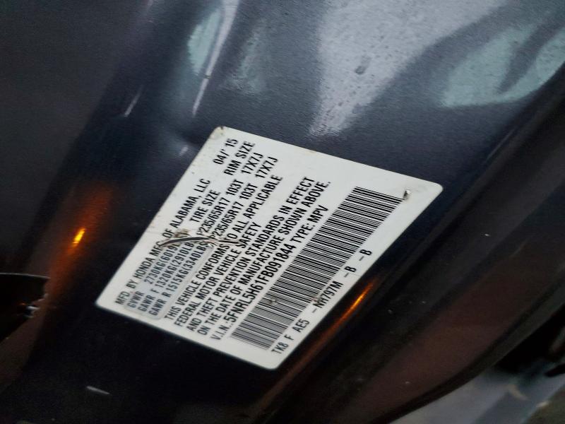 Aukcja sprzedaży 2015 Honda Odyssey, vin: 5FNRL5H61FB091844, numer aukcji: 47597466