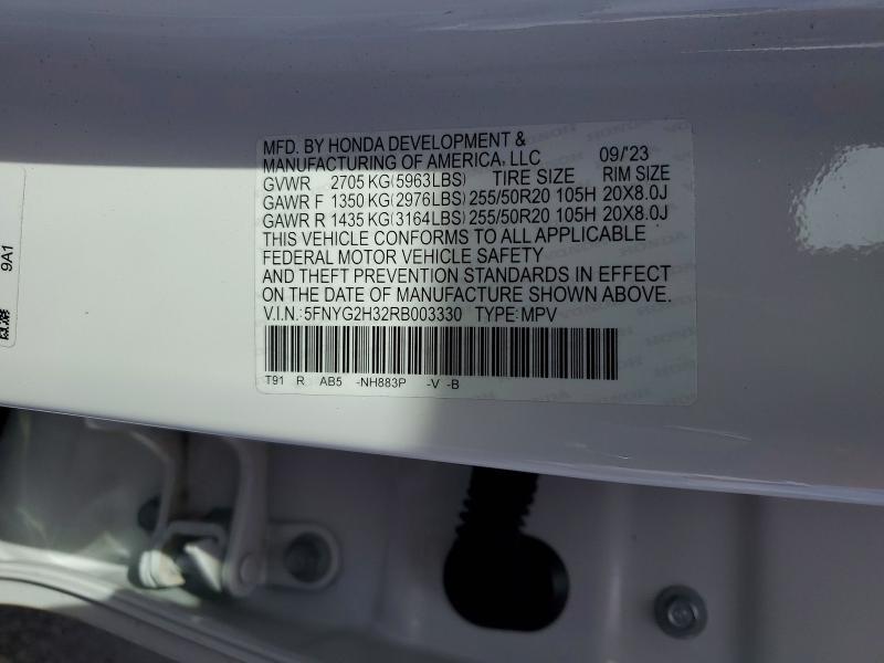 Aukcja sprzedaży 2024 Honda Pilot, vin: 5FNYG2H32RB003330, numer aukcji: 46015076