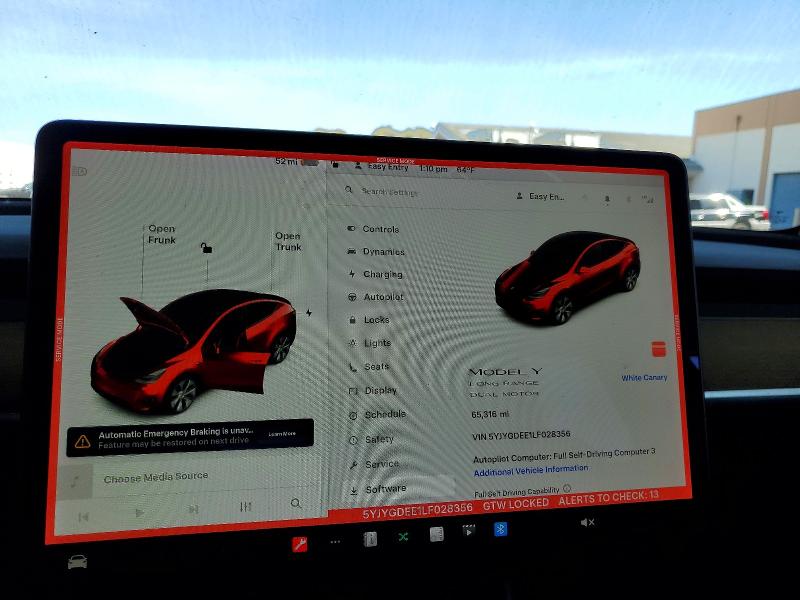 Aukcja sprzedaży 2020 Tesla Model Y, vin: 5YJYGDEE1LF028356, numer aukcji: 45543766