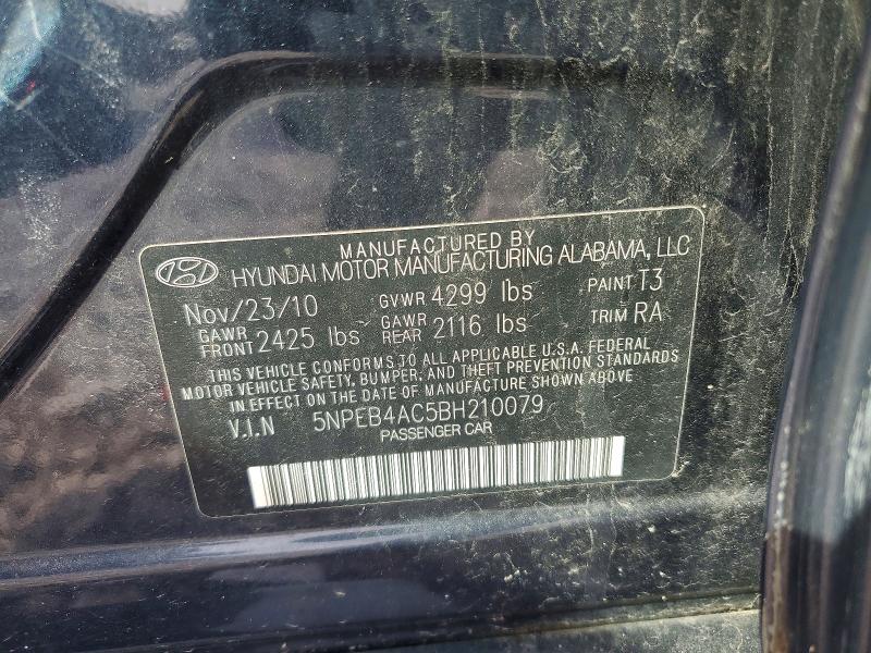 Продажа на аукционе авто 2011 Hyundai Sonata, vin: 5NPEB4AC5BH210079, номер лота: 47606686