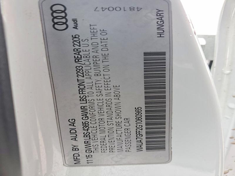 Продаж на аукціоні авто 2016 Audi A3, vin: WAUA7GFF2G1060965, номер лоту: 41925416