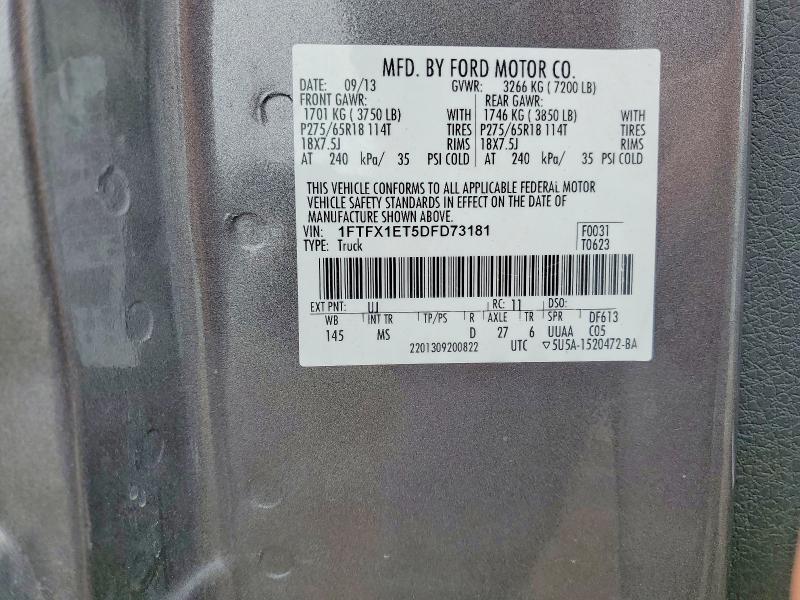 Продажа на аукционе авто 2013 Ford F150, vin: 1FTFX1ET5DFD73181, номер лота: 46418376