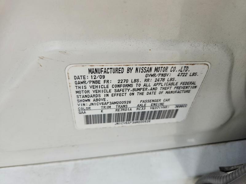 Продажа на аукционе авто 2010 Infiniti G37 Sedan, vin: JN1CV6AP3AM200526, номер лота: 79586725
