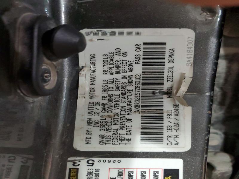 47050476 :رقم المزاد ، 1NXBR32E57Z850102 vin ، 2007 Toyota Corolla مزاد بيع