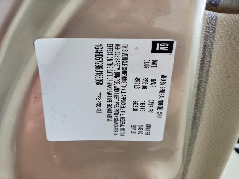 45944726 :رقم المزاد ، 1G4HD57296U163058 vin ، 2006 Buick Lucerne مزاد بيع