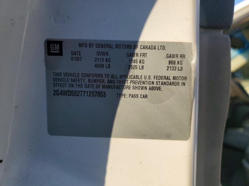 Aukcja sprzedaży 2007 Buick Lacrosse, vin: 2G4WD582771207853, numer aukcji: 46123966