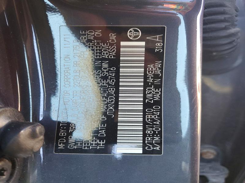 Aukcja sprzedaży 2011 Toyota Prius, vin: JTDKN3DU4B1457416, numer aukcji: 47648076