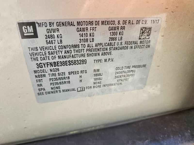 Продажа на аукционе авто 2014 Cadillac Srx, vin: 3GYFNBE38ES583289, номер лота: 45655076