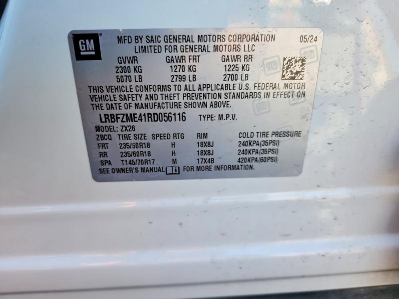 Aukcja sprzedaży 2024 Buick Envision, vin: LRBFZME41RD056116, numer aukcji: 46433086