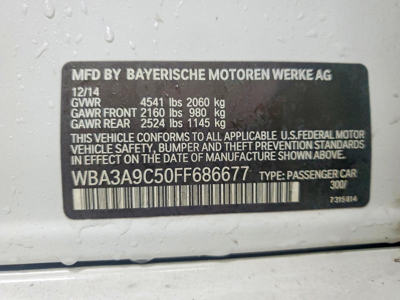 41690546 :رقم المزاد ، WBA3A9C50FF686677 vin ، 2015 Bmw 335 مزاد بيع