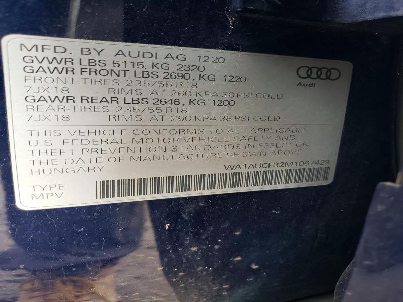 Продажа на аукционе авто 2021 Audi Q3, vin: WA1AUCF32M1067429, номер лота: 47064716