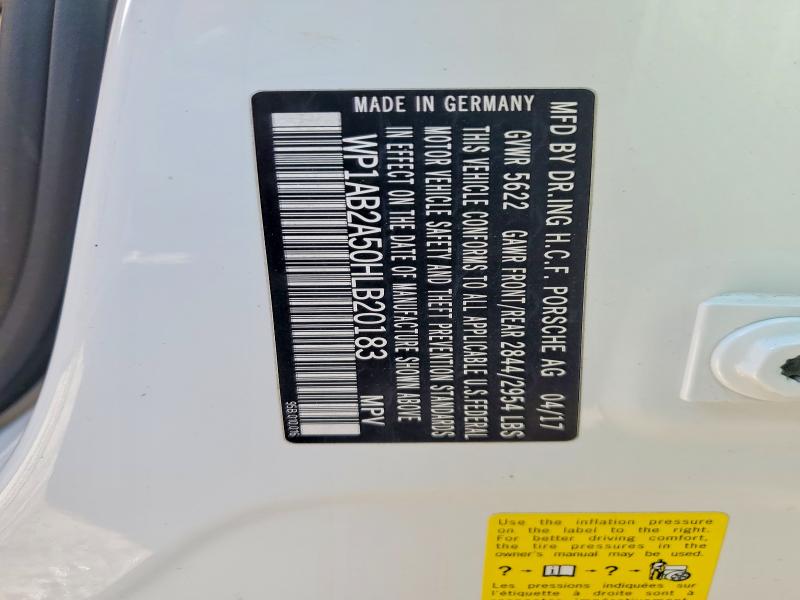 Aukcja sprzedaży 2017 Porsche Macan, vin: WP1AB2A50HLB20183, numer aukcji: 41984306