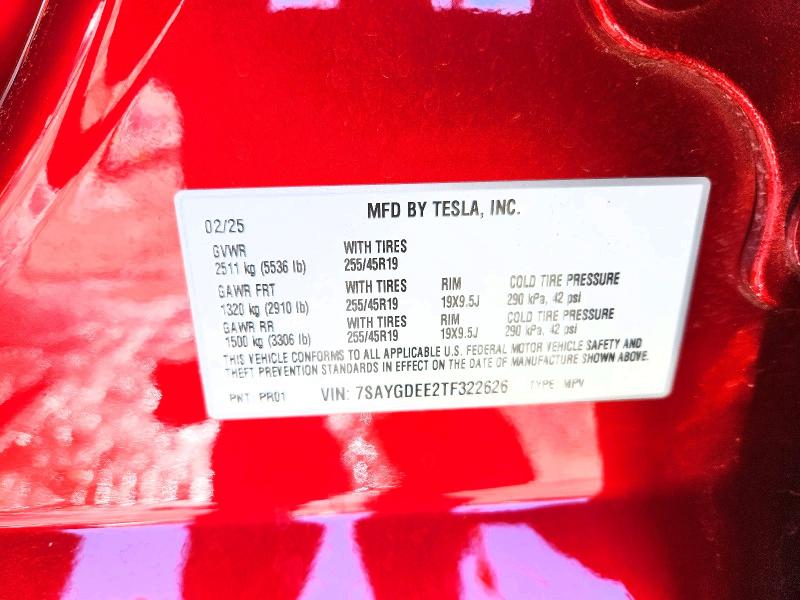 2026 Tesla Model Y მანქანა იყიდება აუქციონზე, vin: 7SAYGDEE2TF322626, აუქციონის ნომერი: 46574316