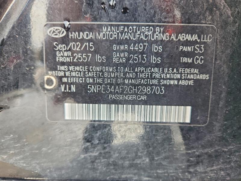 Aukcja sprzedaży 2016 Hyundai Sonata, vin: 5NPE34AF2GH298703, numer aukcji: 47106786